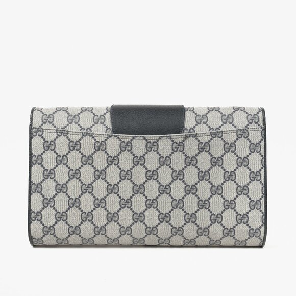 Gucci Vintage Navy Blue Monogram Clutch Bag - Picture 4 of 14